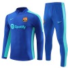 Barcelona Dark Training Sweatshirts Quarter-zip 2023-24 Blaue Für Kinder